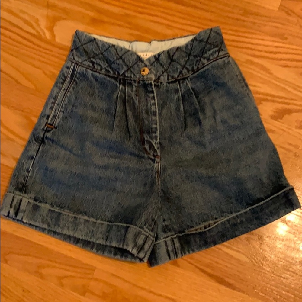 Sandro high waisted denim shorts